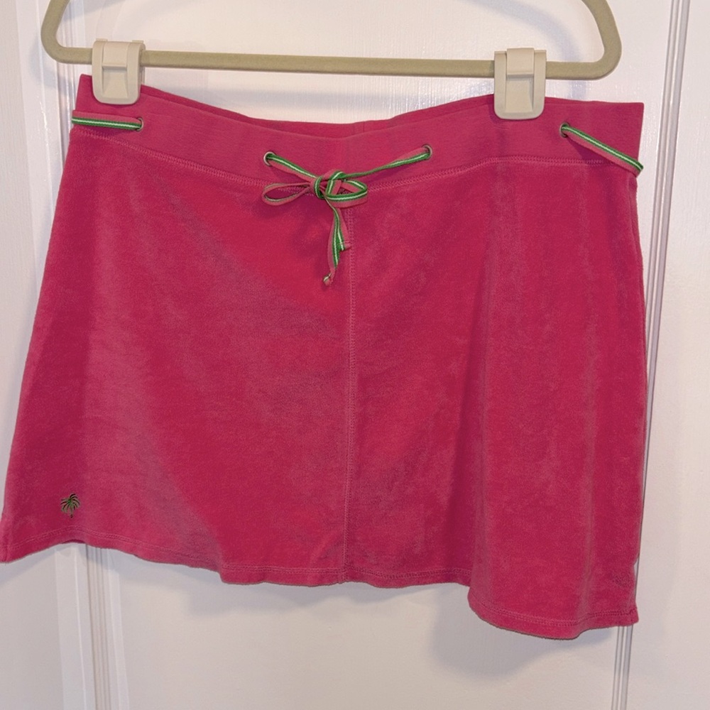 Vintage Lilly Pulitzer Cotton Terry Mini Skirt - Swim Coverup - Size ExtraLarge
